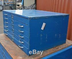 Funky retro Plan drawer file tool cabinet Adelaide paint art studio 115x87x55cm