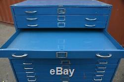 Funky retro Plan drawer file tool cabinet Adelaide paint art studio 115x87x55cm