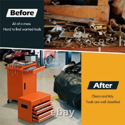GAINOOM 5-Drawer Orange Rolling Tool Chest High Capacity Tool Storage Cabinet