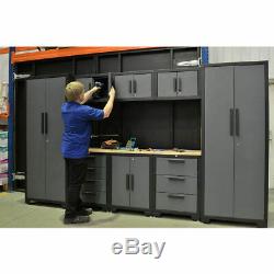 Garage Cabinet Storage Workshop Tools Work Top 9 Piece Drawers Furniture Steel