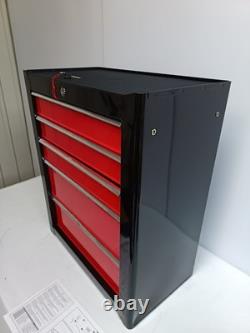 HOMCOM 5 Drawer Lockable Steel Tool Storage Cabinet Trolley Wheels Garage DIY