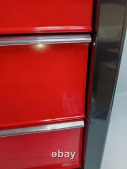 HOMCOM 5 Drawer Lockable Steel Tool Storage Cabinet Trolley Wheels Garage DIY