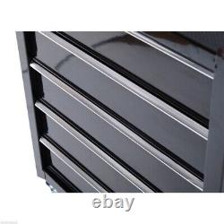 HOMCOM Steel 5-Drawer Tool Storage Cabinet Lockable Wheels Handle 2 Keys Garage
