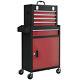 Homcom Tool Cabinet On Wheels With 5 Drawers Top Tool Chest Roller Cabinet Combo
