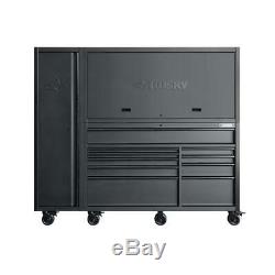HUSKY 10 Drawer Tool Chest Cabinet Combo Storage Matte Black 80 Inch 3 Piece New
