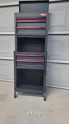 HYPER Tough 5-Drawer Rolling Tool Chest & Cabinet Combo Black