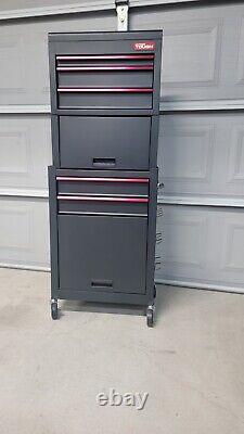 HYPER Tough 5-Drawer Rolling Tool Chest & Cabinet Combo Black