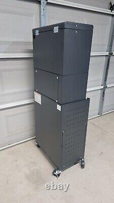 HYPER Tough 5-Drawer Rolling Tool Chest & Cabinet Combo Black