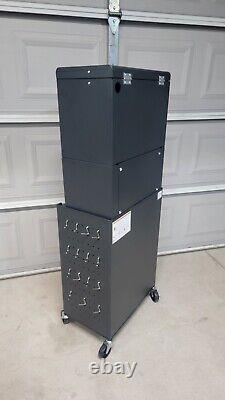 HYPER Tough 5-Drawer Rolling Tool Chest & Cabinet Combo Black