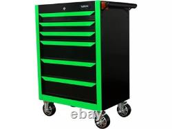 Halfords 27 Workshop Garage 6 Drawer Tool Box Cabinet Neon Green (Dented)