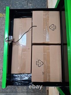 Halfords 27 Workshop Garage 6 Drawer Tool Box Cabinet Neon Green (Dented)