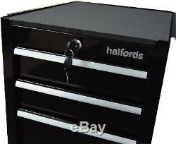 Halfords 4 Ball Bearing Drawer Side Cabinet Tool Storage 60kg Max Load Black