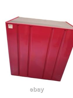 Halfords 5 Drawer Workshop Garage Tool Box Cabinet with Key Lock Red (Dented)