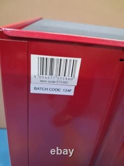 Halfords 5 Drawer Workshop Garage Tool Box Cabinet with Key Lock Red (Dented)