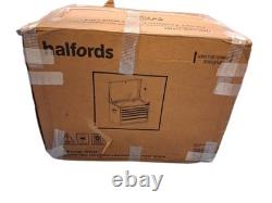 Halfords 5 Drawer Workshop Garage Tool Box Cabinet with Key Lock Red (Dented)