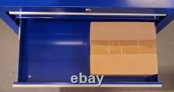 Halfords 6 Drawer Garage Workshop Tool Centre Storage Cabinet Blue Dent