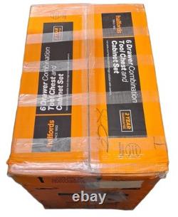 Halfords 6 Drawer Garage Workshop Tool Centre Storage Cabinet Blue Dent