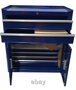 Halfords 6 Drawer Garage Workshop Tool Centre Storage Cabinet Blue (Dents)