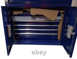 Halfords 6 Drawer Garage Workshop Tool Centre Storage Cabinet Blue (Dents)