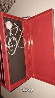 Halfords 6-Drawer Tool Chest and Rolling Cabinet with Wheels Red