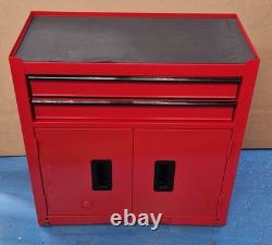 Halfords 8 Drawer & Cabinet Garage Workshop Tool Centre Red (Dented) B+