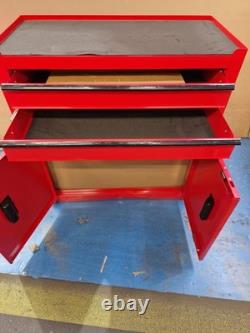 Halfords 8 Drawer & Cabinet Garage Workshop Tool Centre Red (Dented) B+