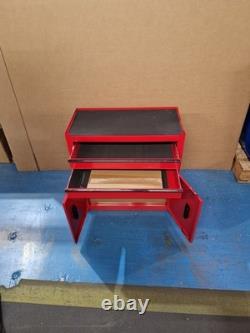 Halfords 8 Drawer & Cabinet Garage Workshop Tool Centre Red Mishapen B+