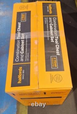 Halfords 8 Drawer & Cabinet Garage Workshop Tool Centre Red Mishapen B+