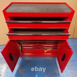 Halfords 8 Drawer & Cabinet Workshop Tool Centre Red (Scratched/Dented) B+