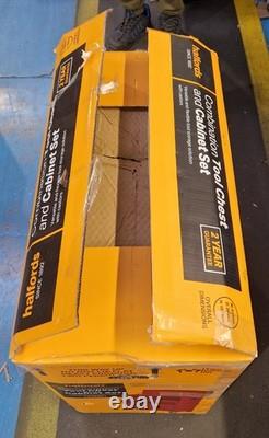 Halfords 8 Drawer & Cabinet Workshop Tool Centre Red (Scratched/Dented) B+