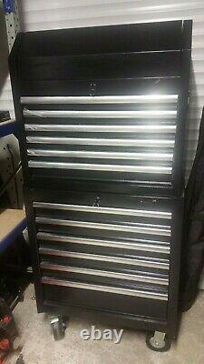 Halfords Advanced Tool Chest & Cabinet 12 Drawers BLACK RRP £525 heavy duty