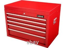 Halfords Garage Workshop Tool Heavy-Duty Lockable 5 Drawer Top Chest Red A