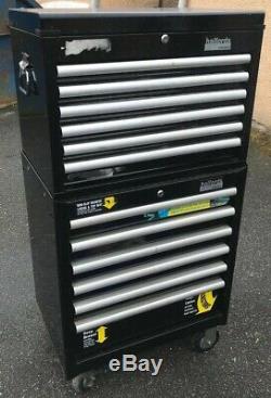 Halfords Industrial 6 Drawer Top Chest & 6 Drawer Roller Cabinet Tool Box