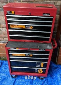 Halfords Professional Tool chest and Cabinet 5 drawer + storage lockable + keys