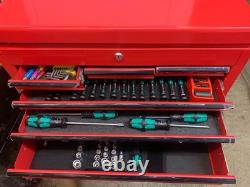 Halfords Tool Centre Chest Drawer Storage Cabinet Red