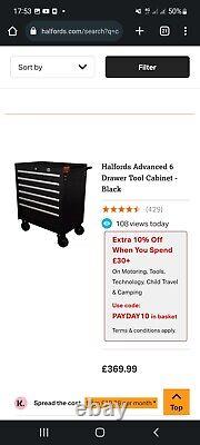 Halfords advanced drawer tool chest cabinet shelf side