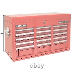 Hardcastle Red 9 Drawer Metal Top Chest Tool Storage Box/Ball Bearing Runners