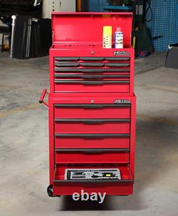 Heavy Duty 14 Drawer Wheels Combination Unit Cabinet Tools Garage Workshop DIY