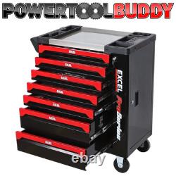 Heavy Duty 30 7 Drawers Tool Chest Storage Roller Cabinet Black and Red Heavy Duty 30 7 Drawers Tool Chest Storage Roller Cabinet Black and Red