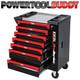 Heavy Duty 30 7 Drawers Tool Chest Storage Roller Cabinet Black And Red