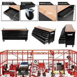Heavy Duty 72 Inch Work Bench Tool Box Chest Cabinet 15 Drawer Garage Cabinet UK