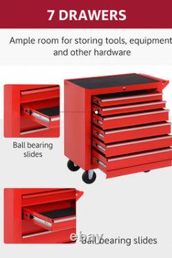 Heavy Duty 7 Drawer Tool Cabinet Roller Chest Garage Workshop Lockable Steel