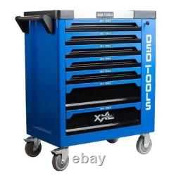 Heavy Duty 7 Drawer Tool Trolley Cabinet with Tools Lockable Steel Workshop Box