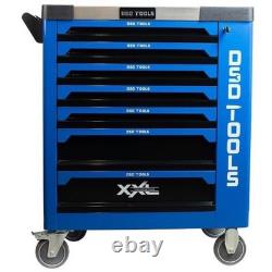 Heavy Duty 7 Drawer Tool Trolley Cabinet with Tools Lockable Steel Workshop Box