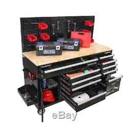 Heavy Duty Tool Chest Mobile Workstation Tool Box 62 inch 10 Drawer Organizer