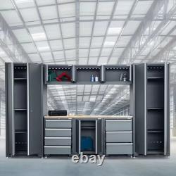 Hilka 24 Gauge Steel 9 Piece Tool Cabinet Garage Workshop Storage Chest Drawers