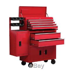Hilka Extra Wide 6 Drawer Tool Chest Trolley Lockable Roll Cab Roller Cabinet