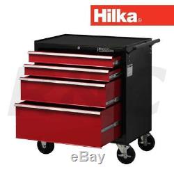 Hilka HD Pro 4 Drawer Tool Trolley Mobile Garage Storage Chest Roller Cabinet