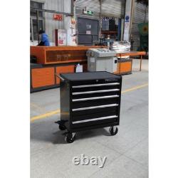Hilka Professional 5 Drawer Rollaway Tool Cabinet PMT110 Garage Workshop Black