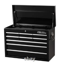 Hilka Tool Chest 9 Drawer Black Steel Metal Storage Box Toolbox Cabinet Unit